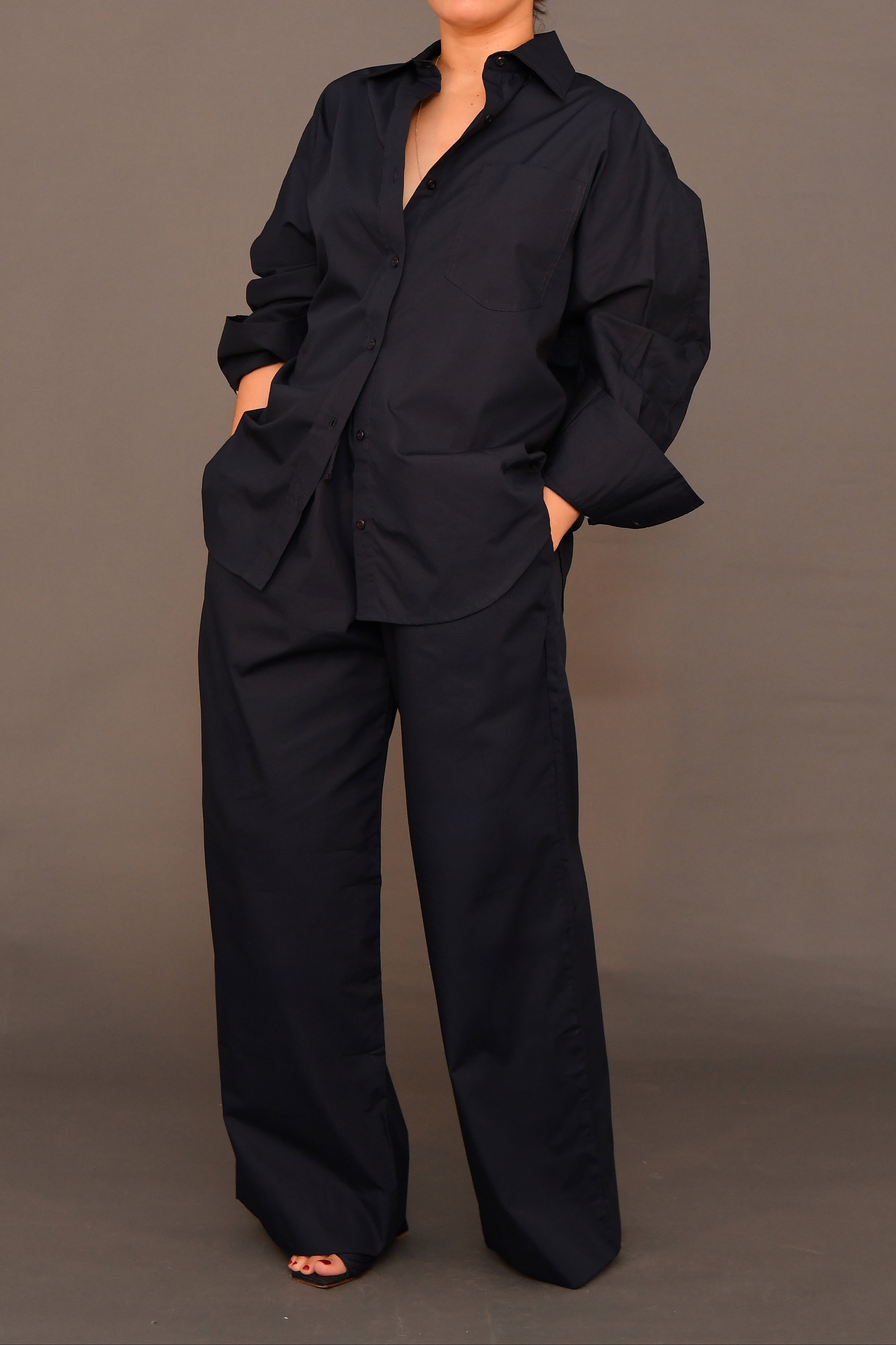 Set No.01 - Navy cotton Poplin