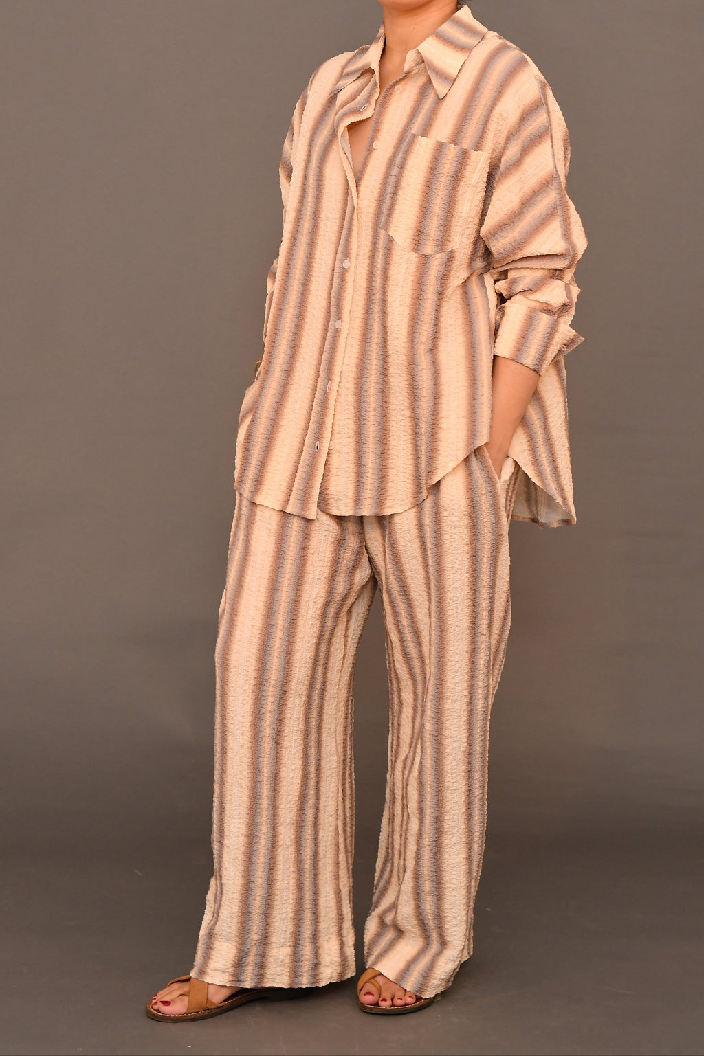 Set No.01 - Textured striped Cotton