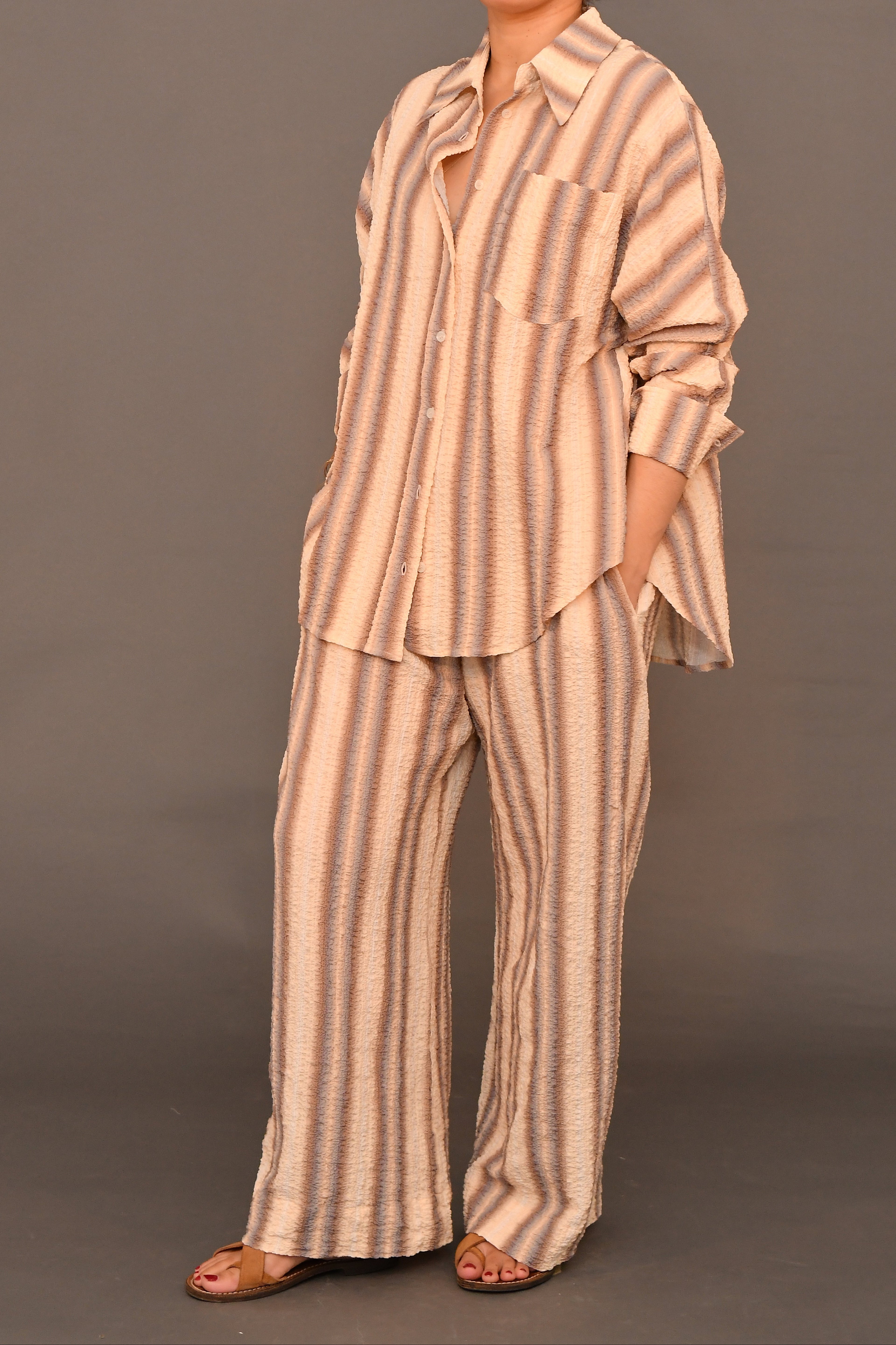 Set No.01 - Textured striped Cotton