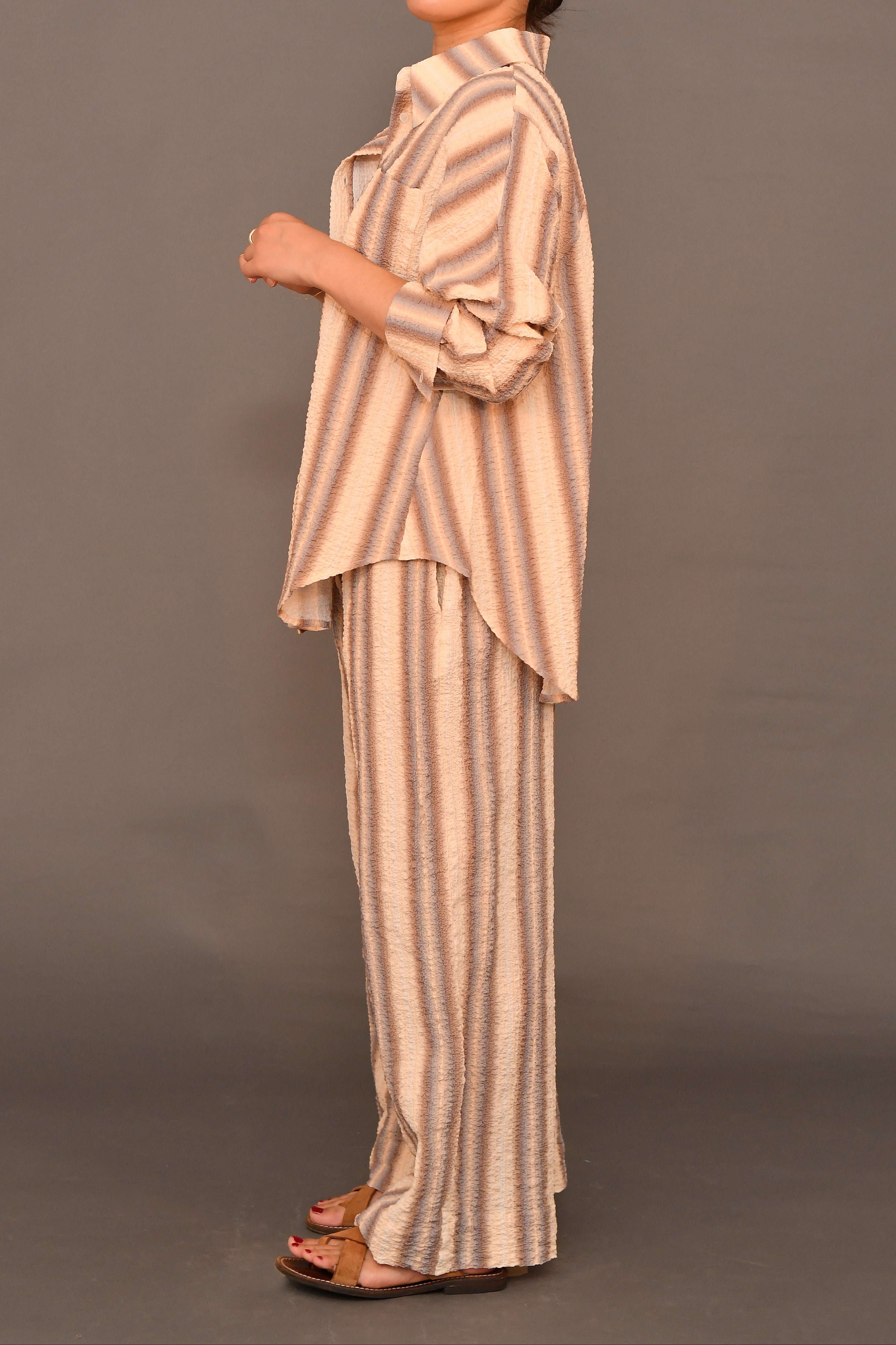 Set No.01 - Textured striped Cotton